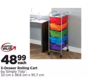 Michaels 5-drawer rolling cart offer