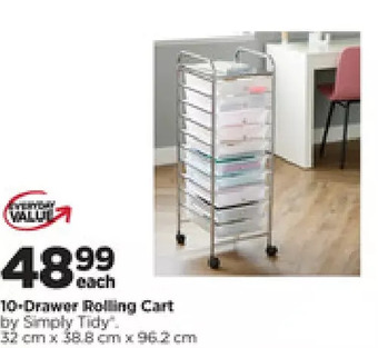 Michaels 10-drawer rolling cart offer