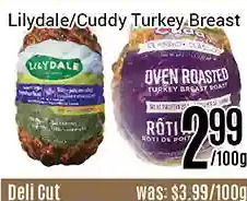 Nations Fresh Foods Lilydale/cuddy turkey breast offer