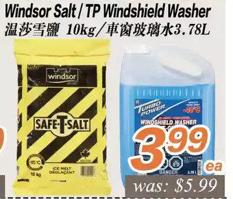 Windsor salt / tp windshield washer
