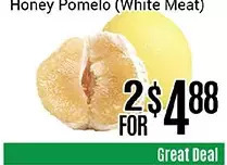 Nations Fresh Foods Honey pomelo (white meat) offer