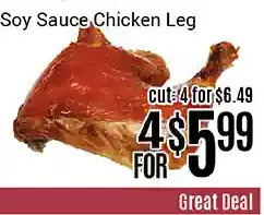 Nations Fresh Foods Soy sauce chicken leg offer