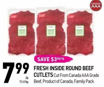 Coppa's Fresh Market Fresh inside round beef cutlets offer