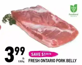 Coppa's Fresh Market Fresh ontario pork belly offer