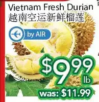 Ample Food Market Vietnam fresh durian offer
