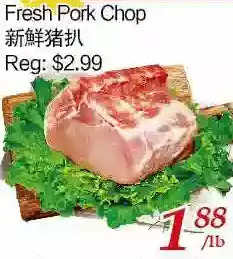 Tone Tai Supermarket Fresh pork chop offer
