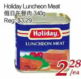 Tone Tai Supermarket Holiday luncheon meat offer
