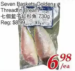 Tone Tai Supermarket Seven baskets golden threadfin bream offer