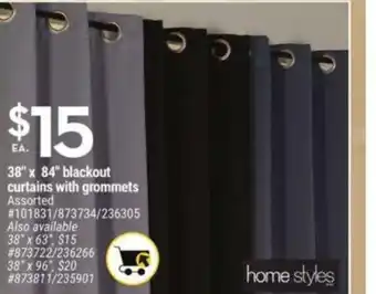 Giant Tiger 38 x 84 Blackout Curtains With Grommets offer