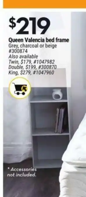 Giant Tiger Queen Valencia Bed Frame offer