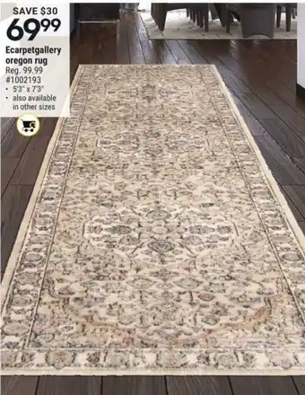 Giant Tiger Ecarpetgallery oregon rug offer