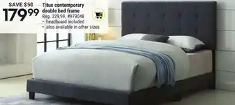 Giant Tiger Titus contemporary double bed frame offer