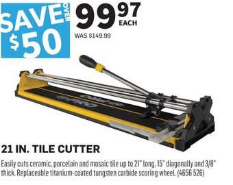 Co-op 21 in. Tile cutter offer