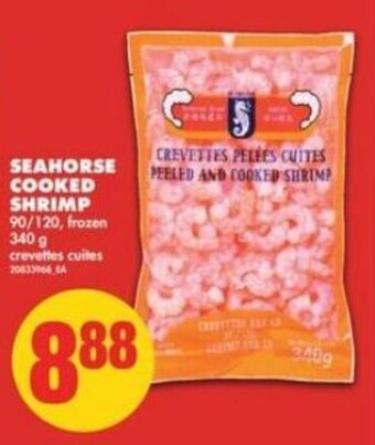No Frills Seahorse cooked shrimp 340g offer