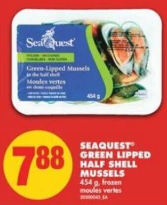No Frills Seaquest green lipped half shell mussels 454g offer