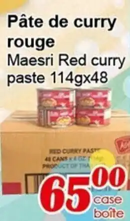 Marche C&T Maesri red curry paste 114gx48 offer