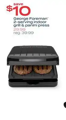 Bed Bath & Beyond George foreman® 2-serving indoor grill and panini press offer