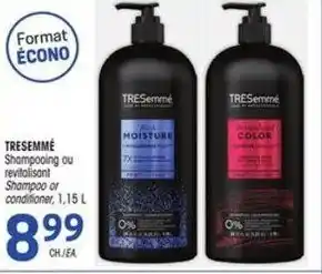 Uniprix Tresemme shampoo or conditioner 1, 15L offer