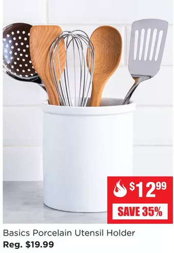Kitchen Stuff Plus Basics porcelain utensil holder offer