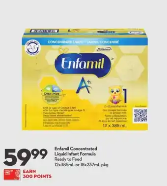 Longo's Enfamil concentrated liquid infant formula 12x385ml or 18x237ml offer