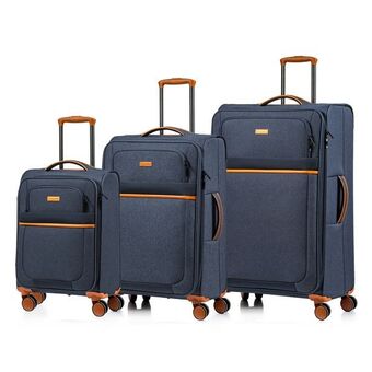 Best Buy Champs classic ii collection ultra-light 3-piece soft side 4-wheeled expandable luggage set - navy offer