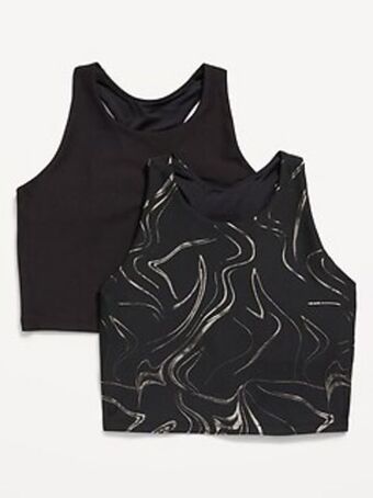 Old Navy Powersoft longline sports bra 2-pack for girls offer