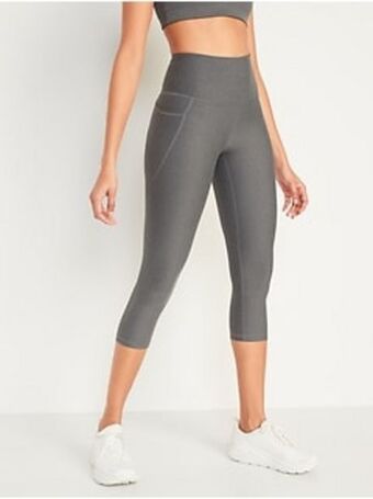 Old Navy High-waisted powersoft side-pocket crop leggings for women offer