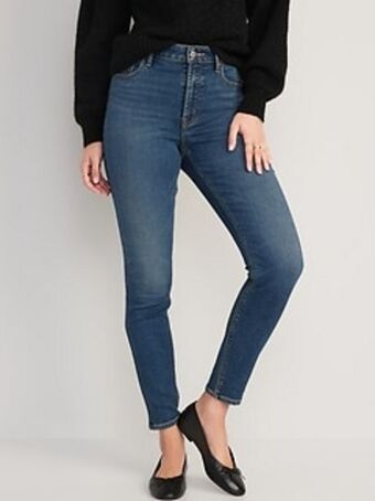 Old Navy High-waisted rockstar super-skinny built-in warm jeans for women offer