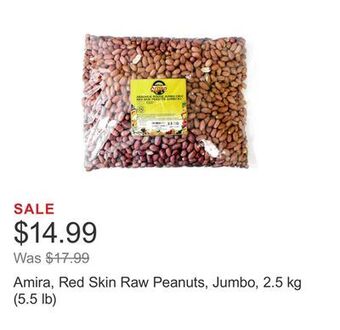 Costco Amira, red skin raw peanuts, jumbo, 2.5 kg (5.5 lb) offer