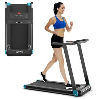 Best Buy Superfit folding electric treadmill compact walking running machine w/app control speaker offer