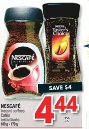 Jean Coutu Nescafé Instant Coffee 100g-170 g offer