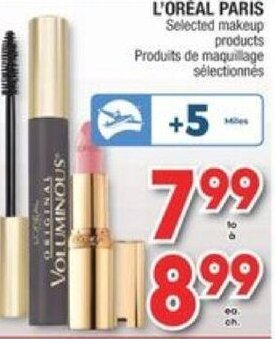 Jean Coutu L'Oréal Paris Selected Makeup Products offer