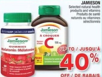 Jean Coutu Jamieson Selected Natural Health Products and Vitamins offer