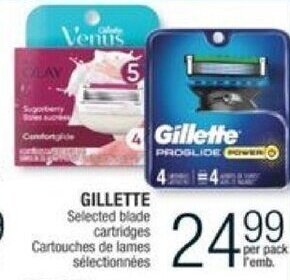 Jean Coutu Gillette Selected Blade Cartridges offer