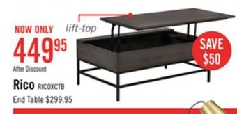 The Brick Rico coffee table with lift top - grey offer