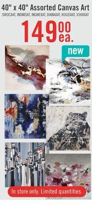 The Brick 40" x 40" assorted canvas art offer