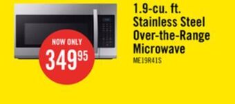 The Brick Samsung 1.9 cu. ft. over-the-range microwave - me19r7041fs/ac offer