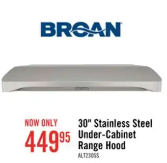 The Brick Broan elite alta 30" under-cabinet range hood - alt230ss offer