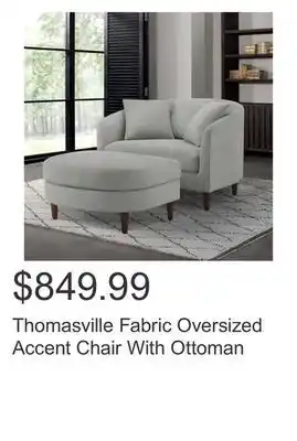 Costco Thomasville fabric oversized accent chair with ottoman offer