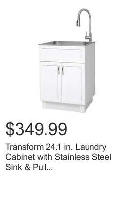 Costco Transform 24.1 in. laundry cabinet with stainless steel sink & pull down faucet offer