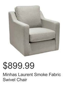 Costco Minhas laurent smoke fabric swivel chair offer