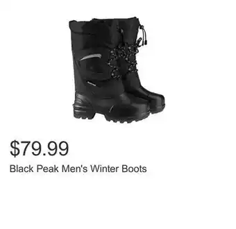 Costco Black peak men's winter boots offer