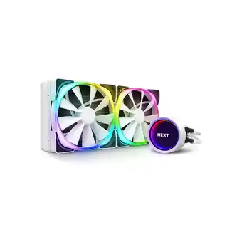 Best Buy Nzxt kraken x63 rgb 280mm white - aio rgb cpu liquid cooler - rotating infinity mirror design - improved pump - 2 x aer p 140 offer