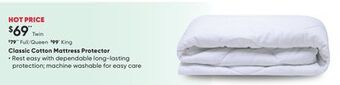 Sleep Country Classic cotton mattress protector offer