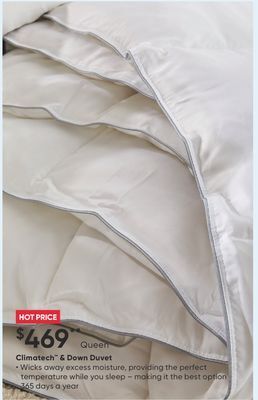 Sleep Country Climatech & down duvet offer