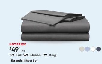 Sleep Country Essential sheet set offer