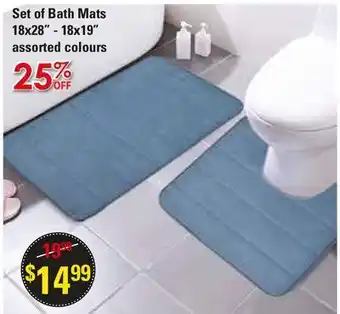 Oxford Mills Set of bath mats 18x28" - 18x19" offer