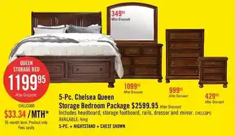 The Brick Chelsea 5-piece queen storage bedroom package | chelsea queen storage bed offer