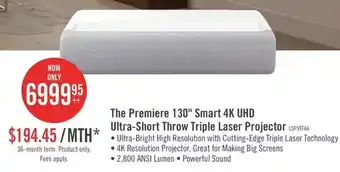 The Brick Samsung the premiere 130” smart 4k uhd ultra-short throw triple laser projector - lsp9t offer