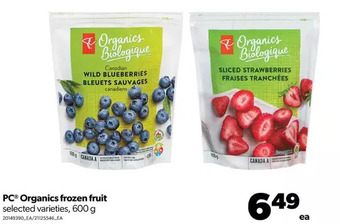 Real Canadian Superstore Pc organics frozen fruit offer